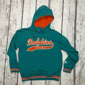 Miami Dolphins VTG Starter NFL Football Boys Kids Youth Hoodie Sweatshirt